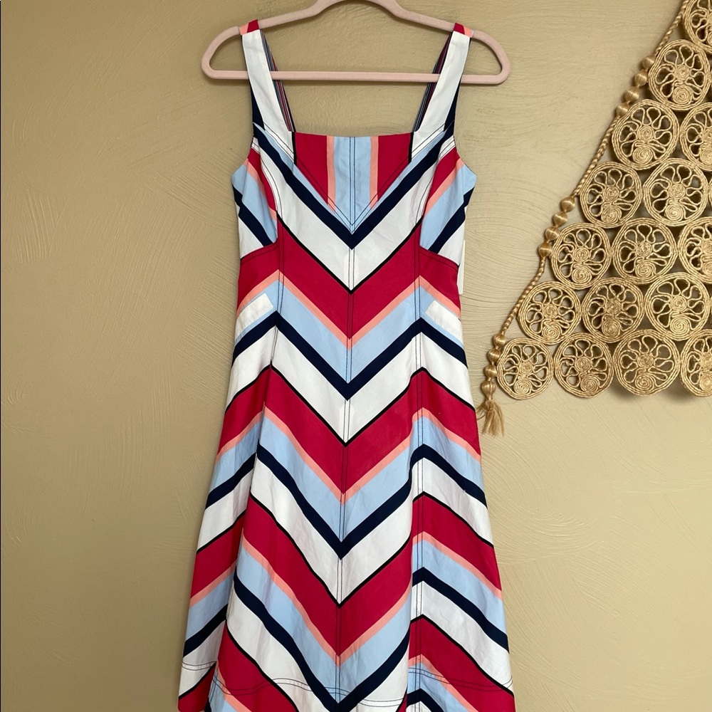 Anthropologie Maeve Chevron Striped Sleeveless Dress, Sundress, NWT, Sz 4 - Picture 14 of 15